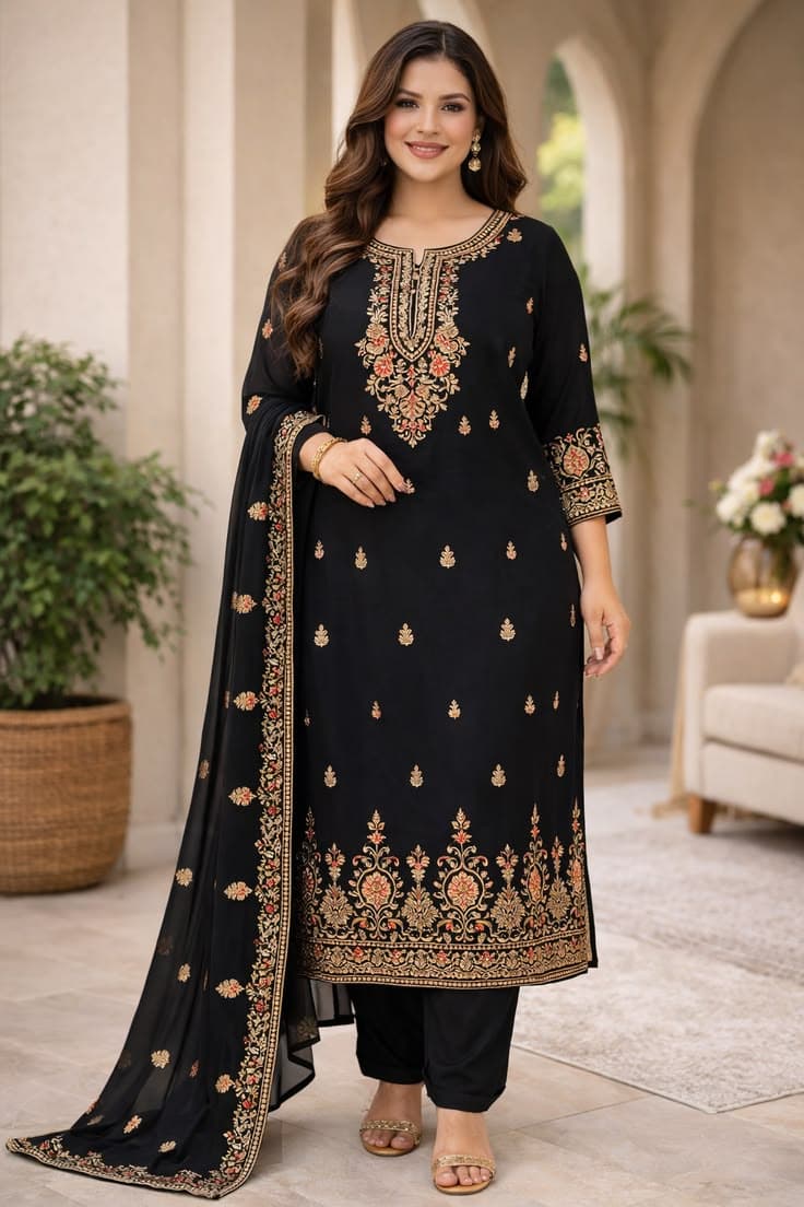 Dilkash Maroon Hand-Embroidered Formal Peshwas - Handcrafted Pakistani Embroidered Dress