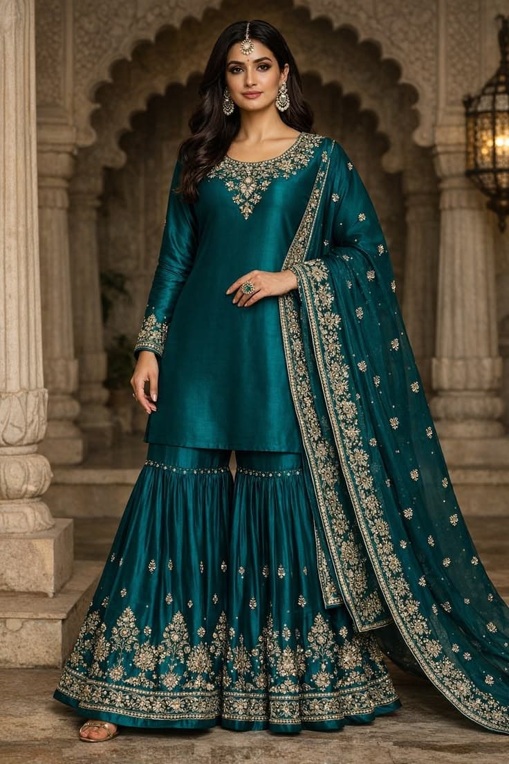 Noor-e-Jahan Hand-Embroidered Bridal Maxi - Handcrafted Pakistani Embroidered Dress