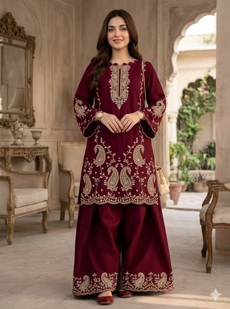 Noor Ivory Chikankari Embroidered Lawn Suit - Handcrafted Pakistani Embroidered Dress